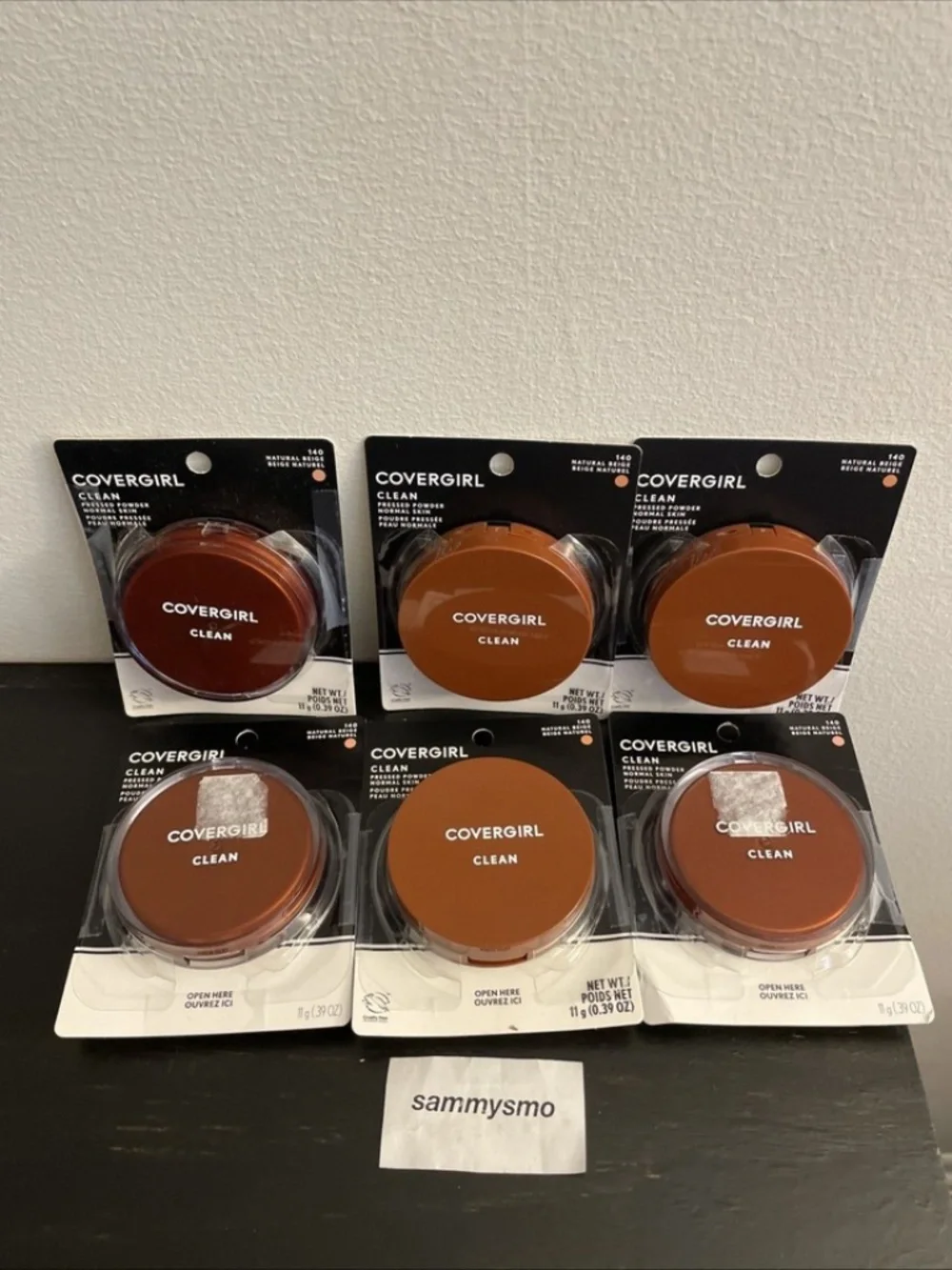 CoverGirl Clean Pressed Powder 140 Natural Beige 0.39 oz., x6 SEE DESCRIPTION